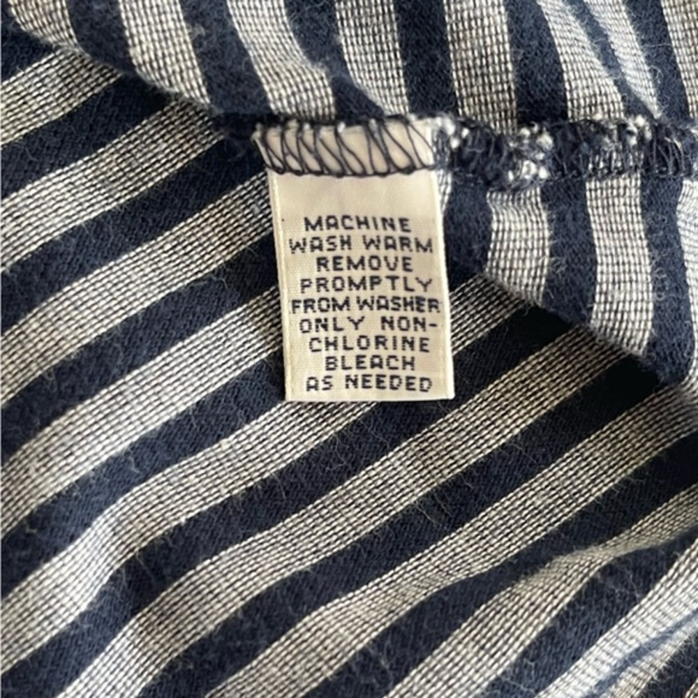 POLO RALPH‎ LAUREN Vintage Golf Shirt Shortsleeve Grey Navy Stripe Classic LARGE - Picture 9 of 11